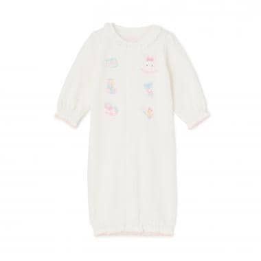 うさぎ刺繍2wayオール