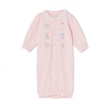 うさぎ刺繍2wayオール