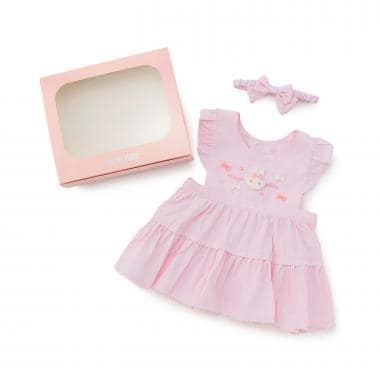 【BOX付】ウサギマスコット付エプロン＆ヘアバンドセット