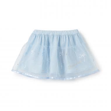 音符刺しゅう　チュールスカート