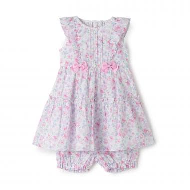 水彩花柄ワンピース＆ブルマセット