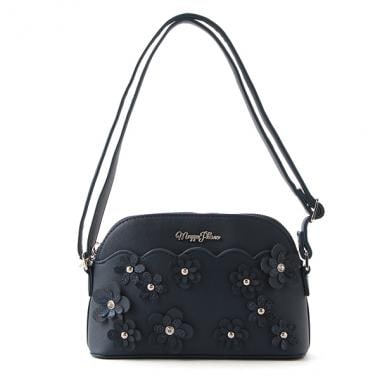 お花フェイクレザーショルダーバッグ