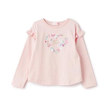 【人気商品再入荷】【直営店で取り扱い無し】花ハートうさぎ長袖Ｔシャツ