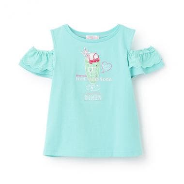 【人気商品再入荷】【直営店で取り扱い無し】ダイナーメニュー肩開き　2wayTシャツ