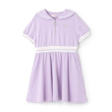 【人気商品再入荷】【直営店で取り扱い無し】ハーフジップ　セーラーワンピース