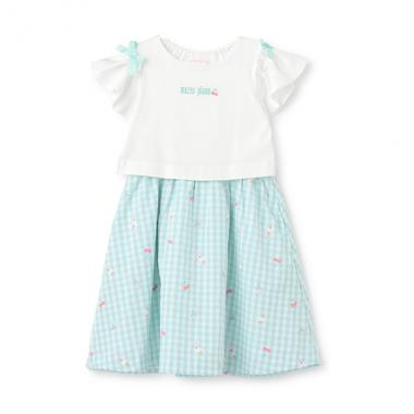 【人気商品再入荷】【直営店で取り扱い無し】ギンガムスウィーツドッキングワンピース