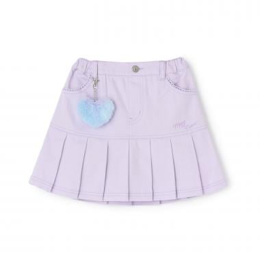 【人気商品再入荷】【直営店で取り扱い無し】フェイクファーチャームつき　裾プリーツスカパン