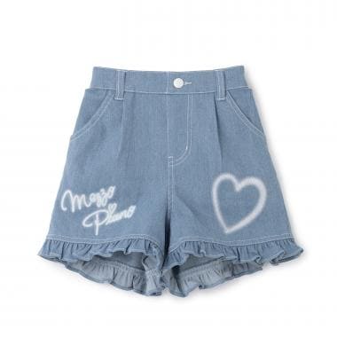 ☆彡ハートペイントデニム　ショートパンツ