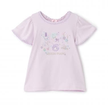 ☆彡シェルジュエリーアップリケ半袖Ｔシャツ