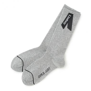 リボンつきリブハイソックス