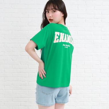 【130cm/165cmサイズあり/プチプラアイテム】バックグラデカレッジTシャツ