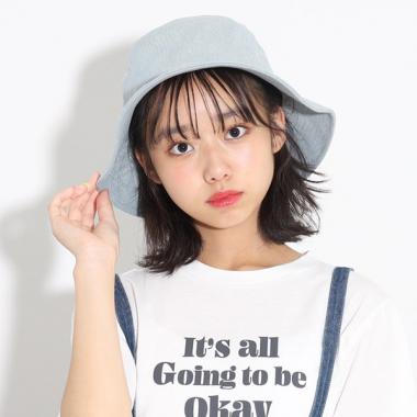 レースアップバケットハット