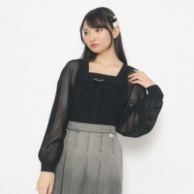 【洗える・2点SET】キャミ＋ボレロニットカーデSET