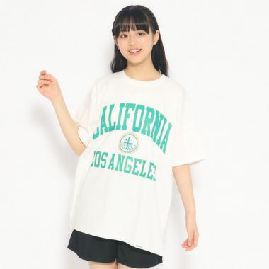 【綿100％】定番人気カレッジロゴチュニックTシャツ