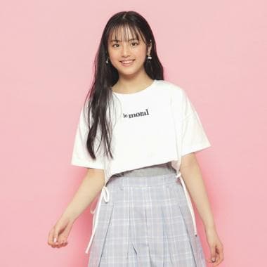 【2点SET】裾リボンガーリーTシャツセット[半袖]