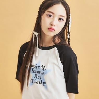 スプレー星ラグランTシャツ