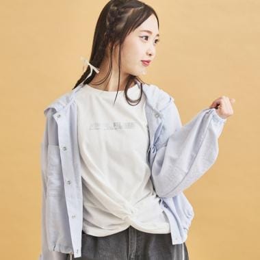 裾ツイストトップス