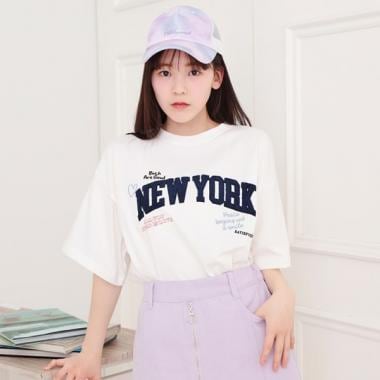 さがら刺繍ビッグTシャツ
