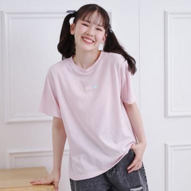 接触冷感グラデーションくまちゃん発砲ビッグTシャツ