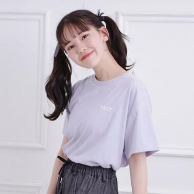 接触冷感バックハートロゴTシャツ