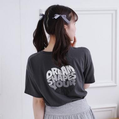 接触冷感バックハートロゴTシャツ
