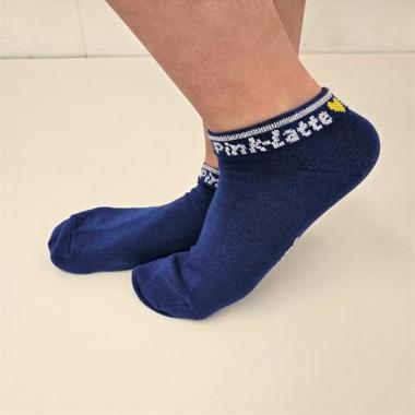 リブロゴショート丈ソックス