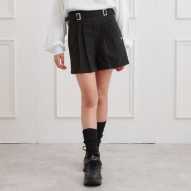 バックルハイウエストショートパンツ