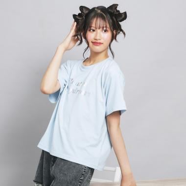 オーロラプリントハートあきTシャツ