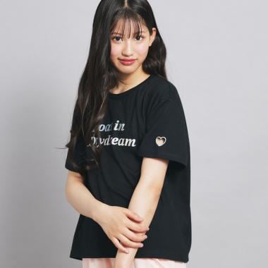 オーロラプリントハートあきTシャツ