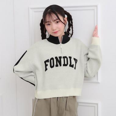 もちもちハーフZIPニットプルオーバー
