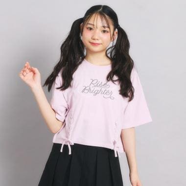 レースアップTシャツ