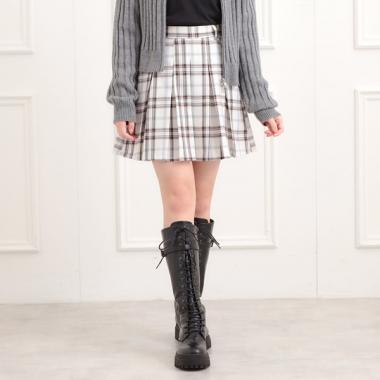 微起毛プリーツスカート