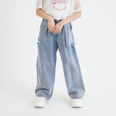 ダメージアソートタックデニムパンツ