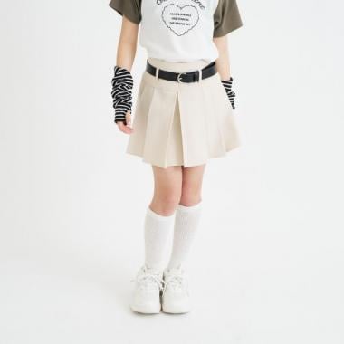ベルトつきプリーツミニスカート