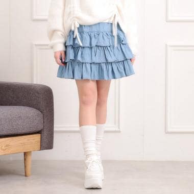 デニムティアードスカート