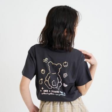 グラデくまちゃん半袖チュニックTシャツ