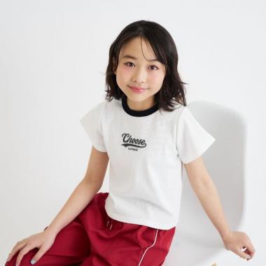 アソート柄半袖テレコトップス