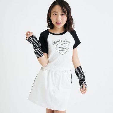 アームウォーマーつき半袖トップス