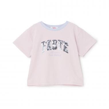 【接触冷感】キラキラカレッジリンガー半袖Tシャツ