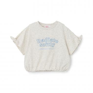 【接触冷感】袖あきリボン半袖Tシャツ
