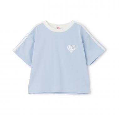 【接触冷感】ハート袖ライン半袖Tシャツ