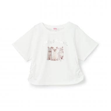 【接触冷感】ねこフォトドロスト半袖Tシャツ