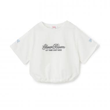 裾ドロストりぼんタック半袖Tシャツ2