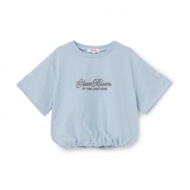 裾ドロストりぼんタック半袖Tシャツ2