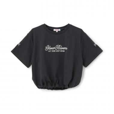 裾ドロストりぼんタック半袖Tシャツ2