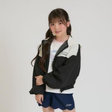 【別注】フードつき配色クリアワッペンブルゾン