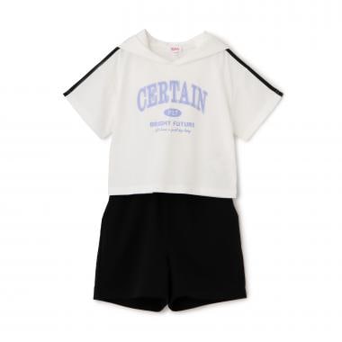 【接触冷感】半袖パーカー＋ハーフパンツセット