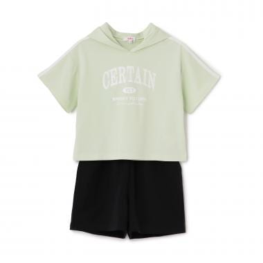 【接触冷感】半袖パーカー＋ハーフパンツセット