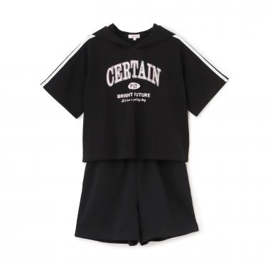 【接触冷感】半袖パーカー＋ハーフパンツセット