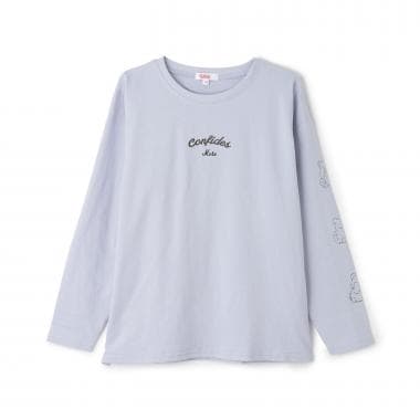 【綿100%】袖くまちゃんロンT
